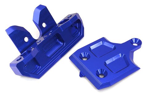 Billet Machined Rear Skid Plate & Bumper w/ 1-Pc Block D for Traxxas 1/8 Sledge