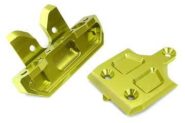 Billet Machined Rear Skid Plate & Bumper w/ 1-Pc Block D for Traxxas 1/8 Sledge