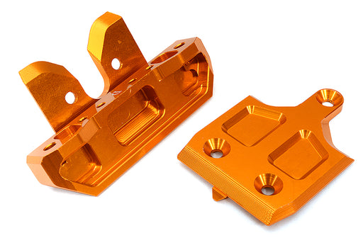 Billet Machined Rear Skid Plate & Bumper w/ 1-Pc Block D for Traxxas 1/8 Sledge