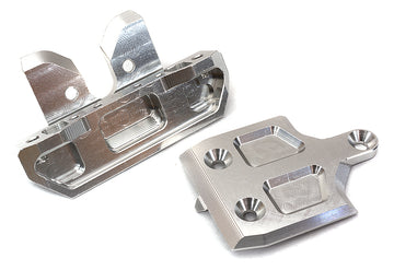 Billet Machined Rear Skid Plate & Bumper w/ 1-Pc Block D for Traxxas 1/8 Sledge