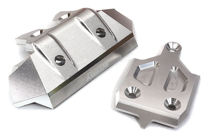 Billet Machined Front Skid Plate & Bumper w/ 1-Pc Block A for Traxxas 1/8 Sledge