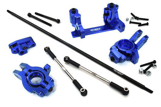 Blue Rear Wheel Steering Conversion Kit for Arrma 1/7 Limitless All-Road