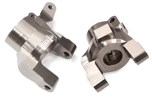 Grey Machined Aluminum Caster Blocks for Axial SCX6 Jeep Wrangler 1/6 Scale