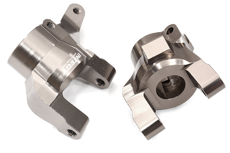 Grey Machined Aluminum Caster Blocks for Axial SCX6 Jeep Wrangler 1/6 Scale