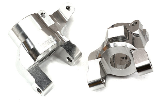 Silver Billet Machined Caster Blocks for Axial SCX6 Jeep Wrangler 1/6 Scale