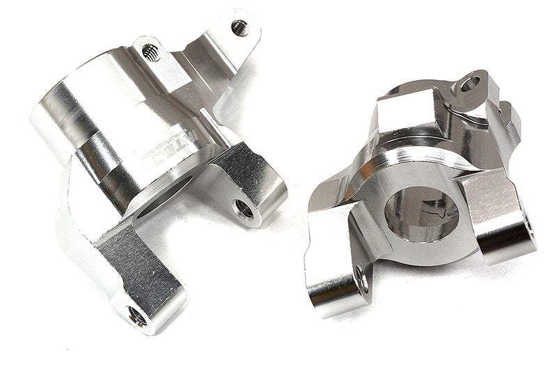 Silver Billet Machined Caster Blocks for Axial SCX6 Jeep Wrangler 1/6 Scale