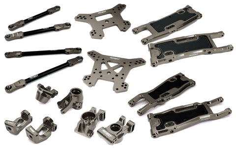 Complete Grey Suspension Upgrade Kit for Traxxas Sledge 4WD 1/8 Scale