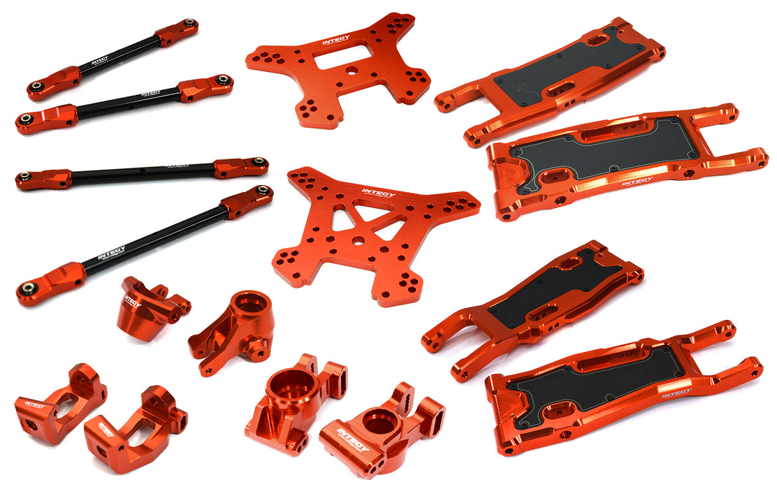 Complete Red Billet Machined Suspension Upgrade Kit for Traxxas Sledge 4WD