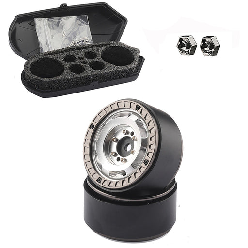 Luggage Storage Case & Alloy 1.3 Beadlock Wheels (2) for Traxxas 1/18 TRX-4M