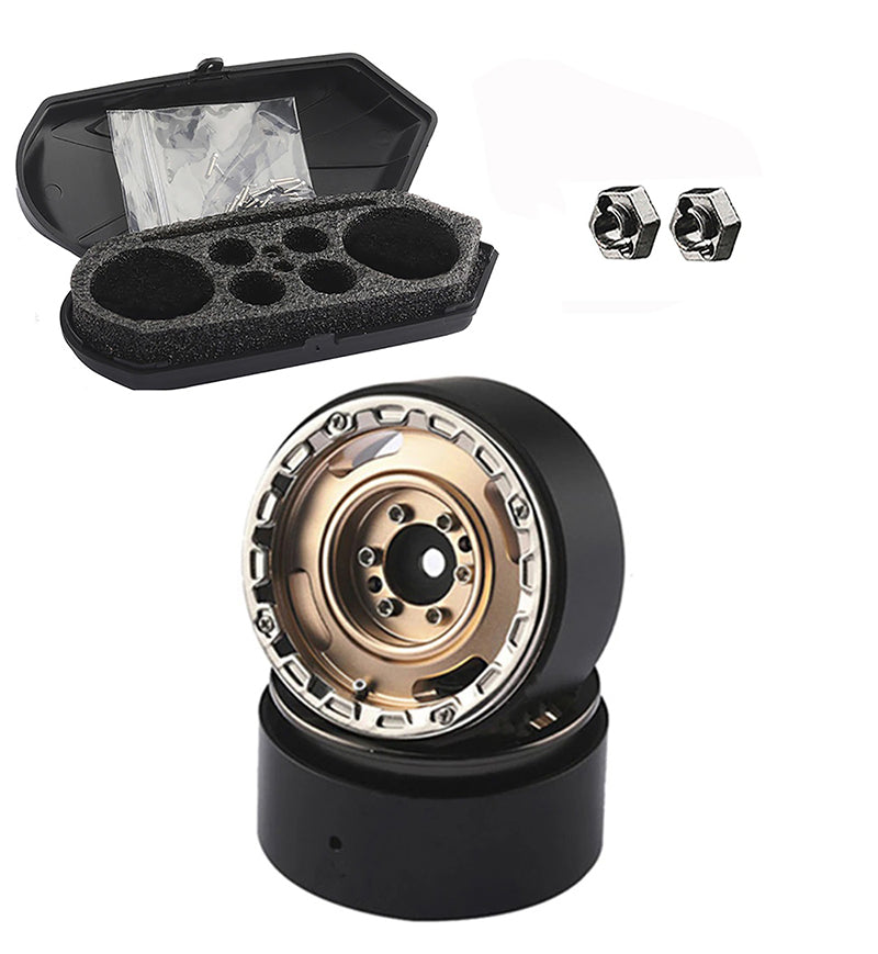 Luggage Storage Case & Alloy 1.3 Beadlock Wheels (2) for Traxxas 1/18 TRX-4M