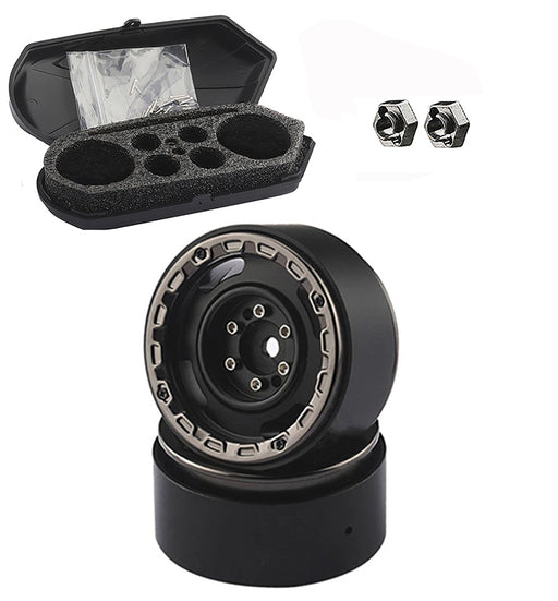 Luggage Storage Case & Alloy 1.3 Beadlock Wheels (2) for Traxxas 1/18 TRX-4M