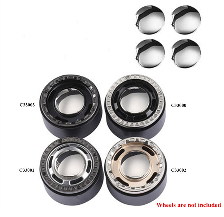 Set of 4 Alloy Hubcaps 6g Each (C33000-C33003 Only) for TRX-4M Type Wheels