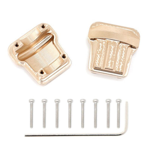 Brass Alloy Machined Differential Covers (2) for Traxxas 1/18 TRX-4M Crawler