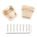 Brass Alloy Machined Differential Covers (2) for Traxxas 1/18 TRX-4M Crawler