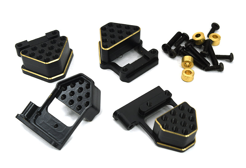 Brass Alloy Shock Towers (4) 50g Total for Traxxas 1/18 TRX-4M Crawler