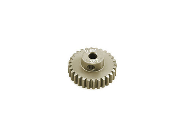 7075 Alloy Machined Mod 0.6 Pinion Gear 28T, 3.17mm Bore/Shaft for Brushless R/C