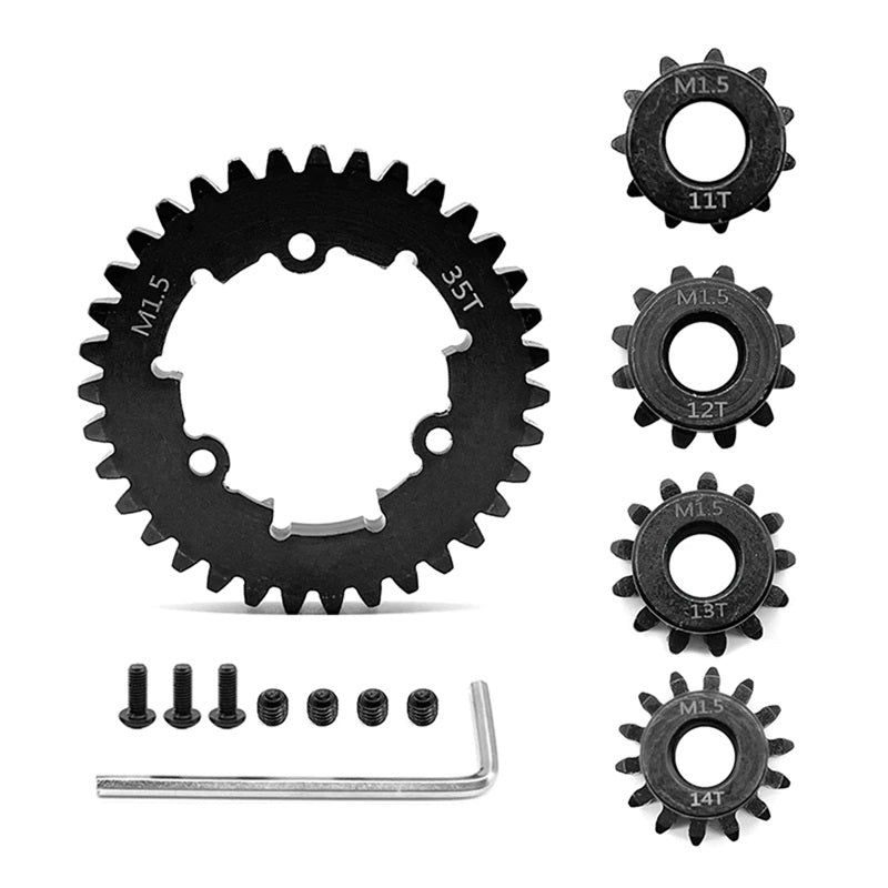 HD Steel 11+12+13+14+35T Gear Set 1.5 MOD for Traxxas X-Maxx & XRT