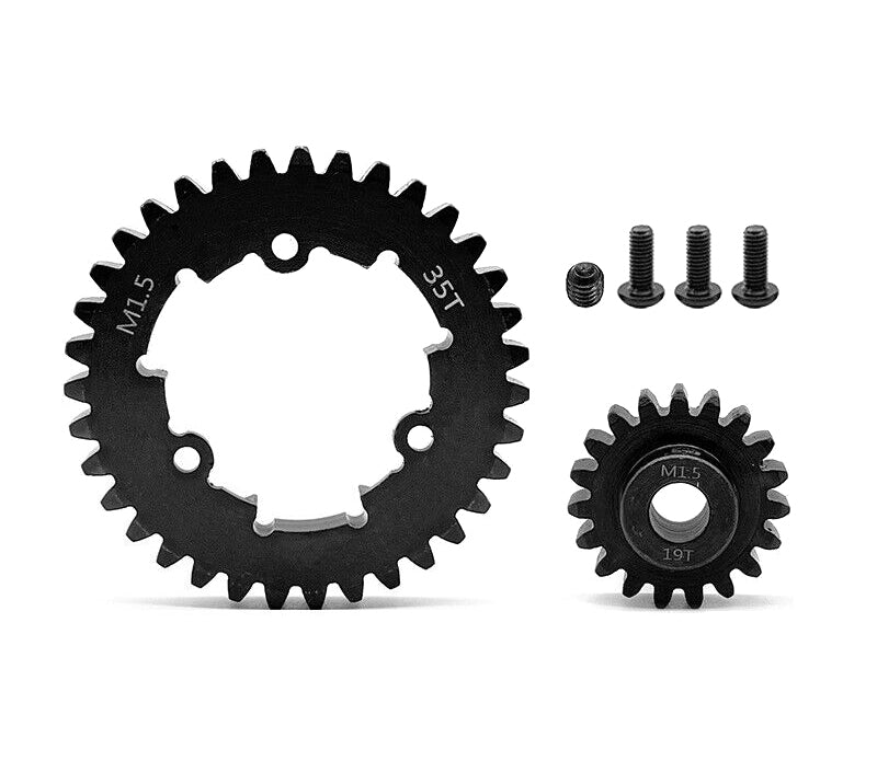 HD Steel 19T Pinion + 35T Spur Gear Set 1.5 MOD for Traxxas X-Maxx & XRT