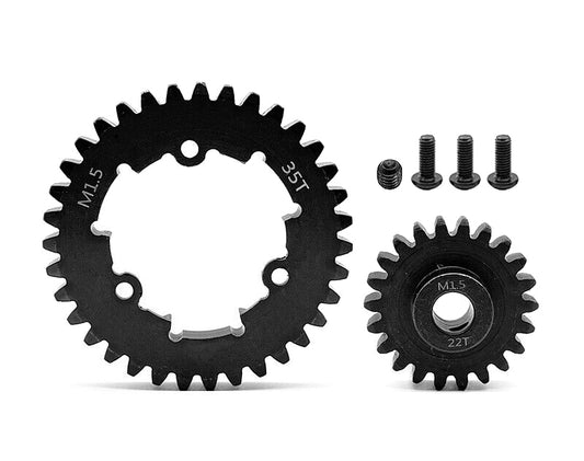 HD Steel 22T Pinion + 35T Spur Gear Set 1.5 MOD for Traxxas X-Maxx & XRT