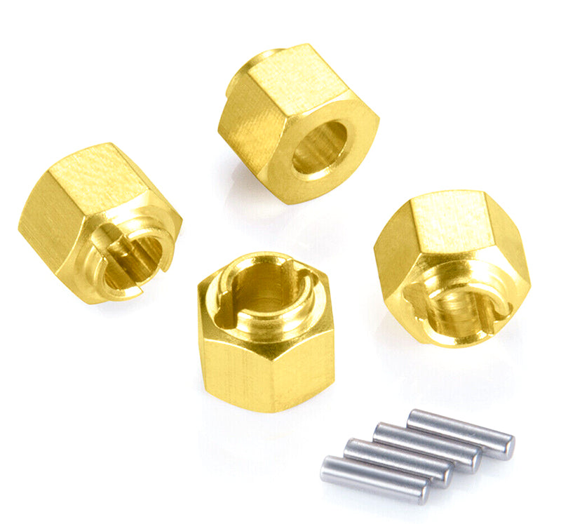 Brass Alloy 5mm Thick Hex Wheel Adapters (4) for Traxxas 1/18 TRX-4M Crawler