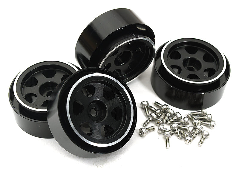 Alloy Machined Beadlock Wheels (4) for Traxxas 1/18 TRX-4M Crawler