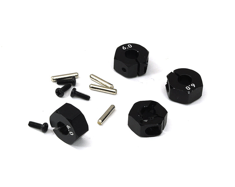 12mm Hex Wheel (4) Hub 6mm Thick for 1/10 Traxxas, Axial, Tamiya, TC & Drift