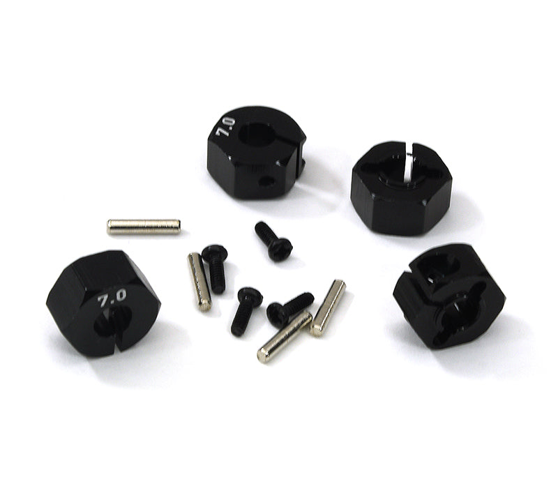 12mm Hex Wheel (4) Hub 7mm Thick for 1/10 Traxxas, Axial, Tamiya, TC & Drift