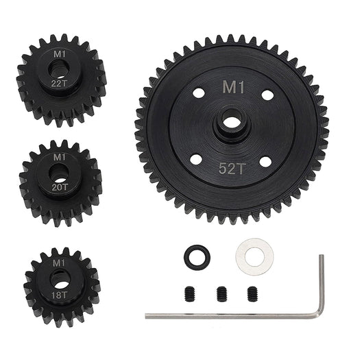 HD Steel 18+20+22+52T Gear Set M1 Pitch for Arrma 1/8 Scale