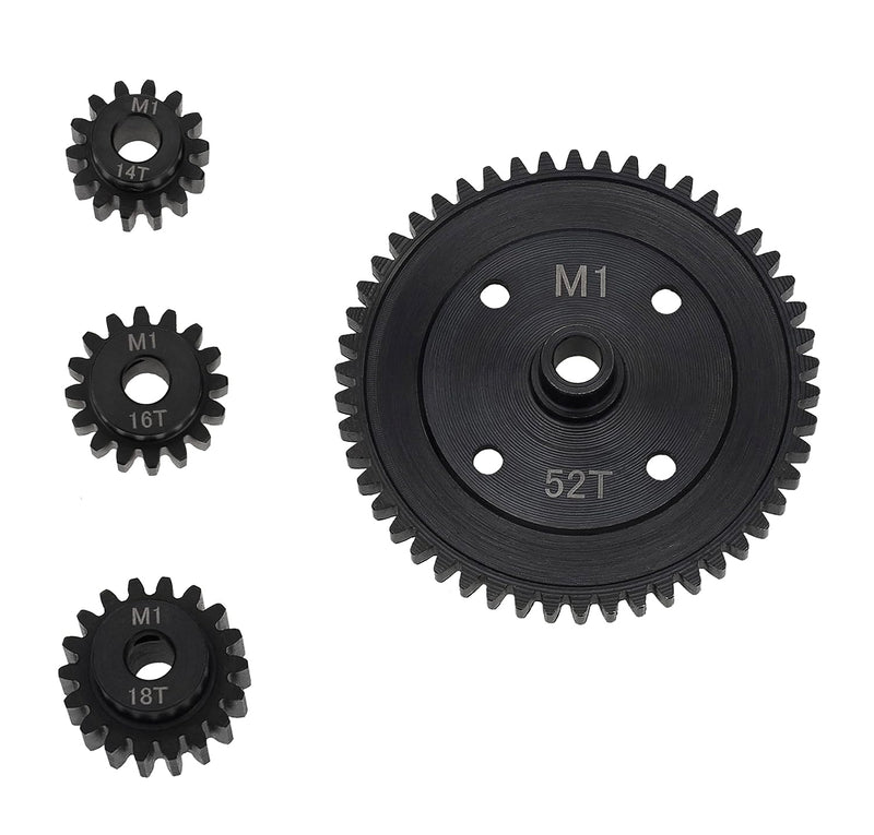 HD Steel 14+16+18+52T Gear Set M1 Pitch for Arrma 1/8 Scale