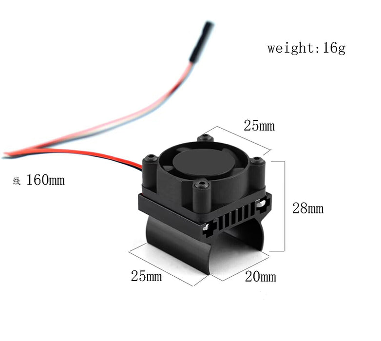 Alloy Machined Heatsink w/ Cooling Fan for Traxxas 1/18 TRX-4M Crawler