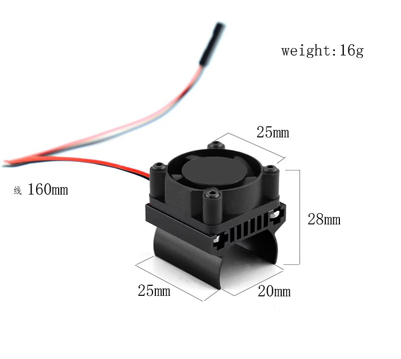 Alloy Machined Heatsink w/ Cooling Fan for Traxxas 1/18 TRX-4M Crawler