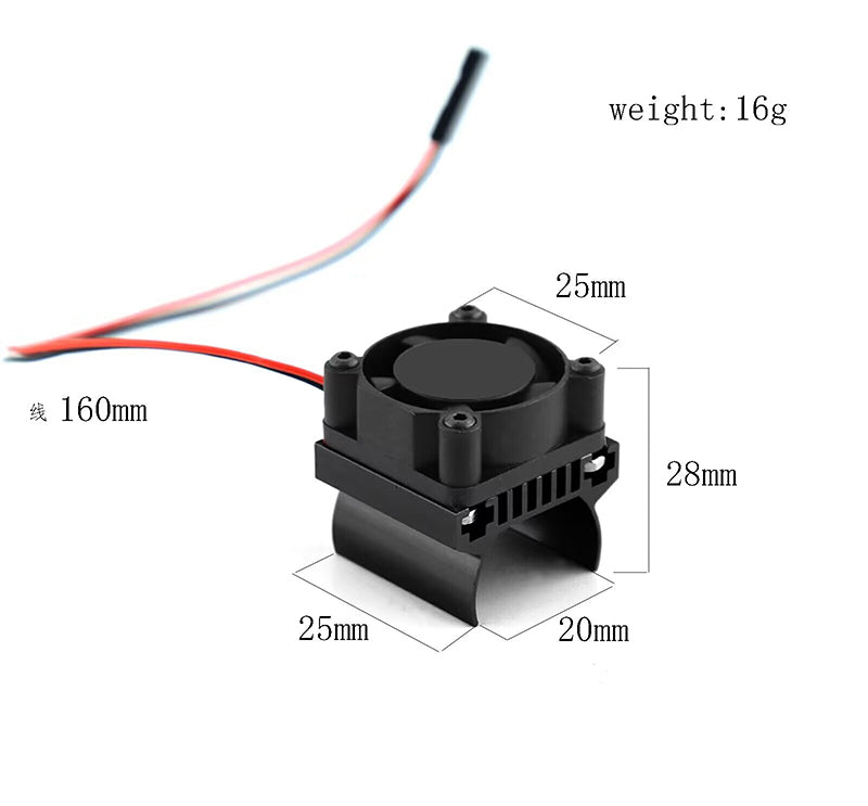 Alloy Machined Heatsink w/ Cooling Fan for Traxxas 1/18 TRX-4M Crawler