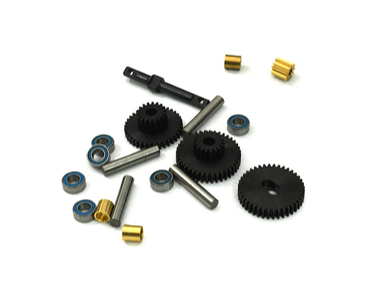 Steel HD Main Gearbox Gear Set w/ 6 Ball Bearings for Traxxas 1/18 TRX-4M