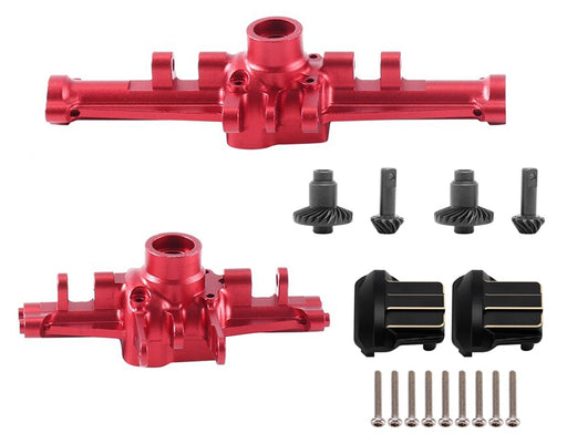 Alloy Machined F&R Axles w/ 24T/12T & Diff Covers for Traxxas 1/18 TRX-4M