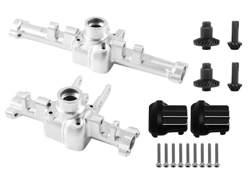 Alloy Machined F&R Axles w/ 24T/12T & Diff Covers for Traxxas 1/18 TRX-4M