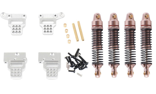Alloy Machined Front & Rear Shocks & Shock Towers for Traxxas 1/18 TRX-4M