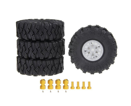 Alloy 1.0 Beadlock Wheels, Tires & Adapters (4) for Traxxas 1/18 TRX-4M