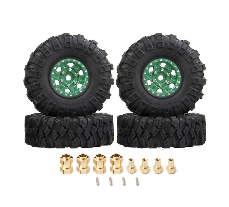 Alloy 1.0 Beadlock Wheels, Tires & Adapters (4) for Traxxas 1/18 TRX-4M