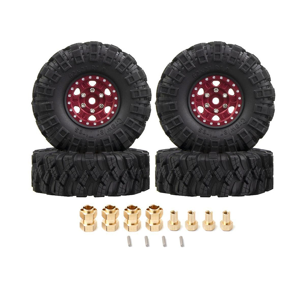 Alloy 1.0 Beadlock Wheels, Tires & Adapters (4) for Traxxas 1/18 TRX-4M