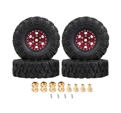 Alloy 1.0 Beadlock Wheels, Tires & Adapters (4) for Traxxas 1/18 TRX-4M