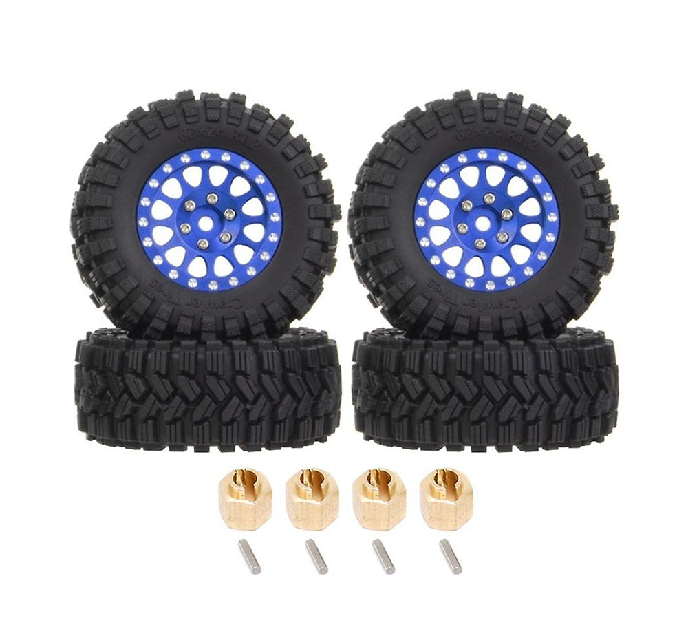 Alloy 1.2 Beadlock Wheels, Tires & Adapters (4) for Traxxas 1/18 TRX-4M