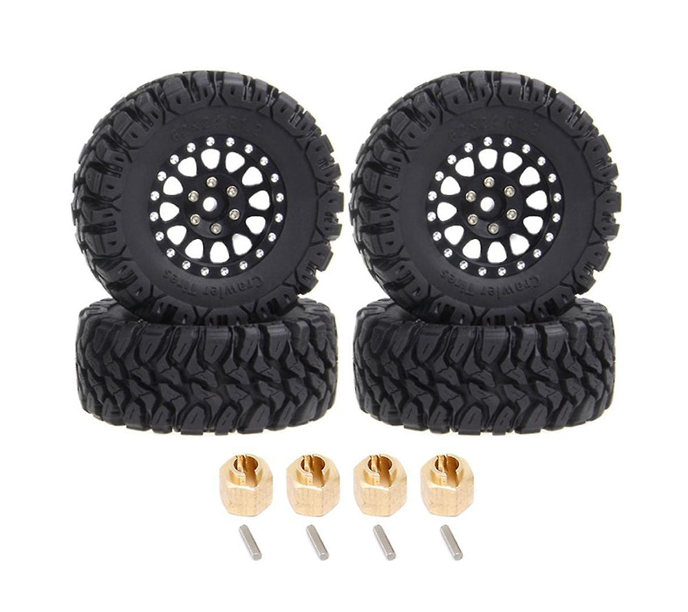 Alloy 1.2 Beadlock Wheels, Tires & Adapters (4) for Traxxas 1/18 TRX-4M