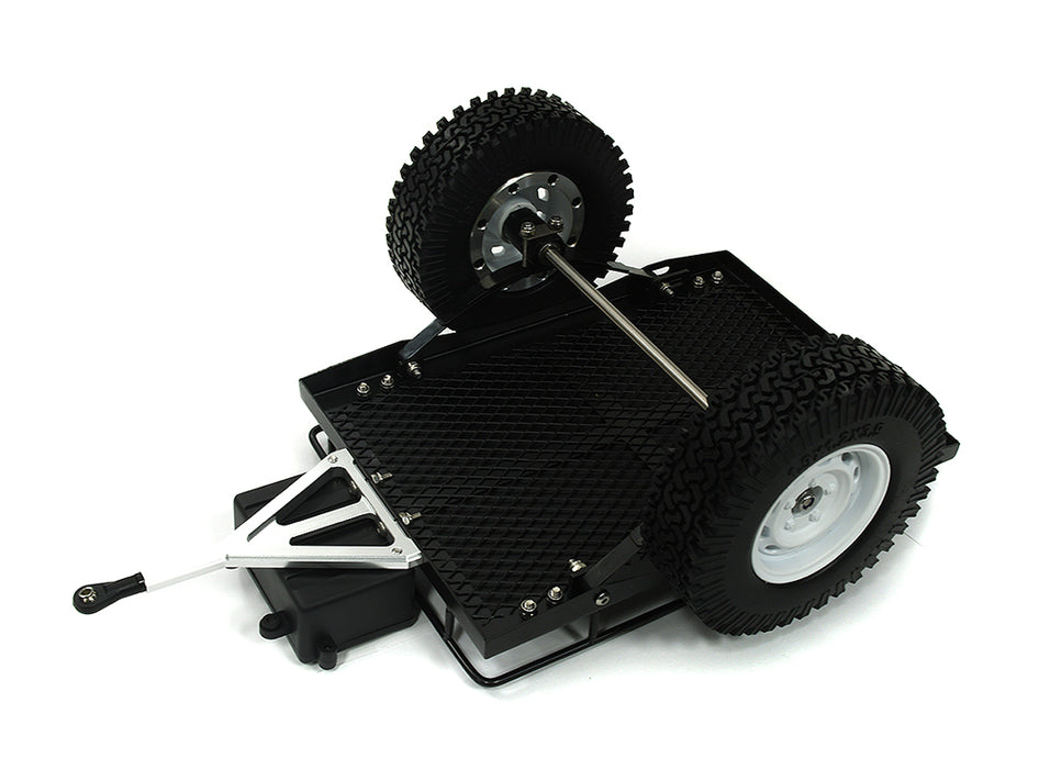 Realistic Leaf Spring 1/10 Size Flatbed Trailer 302x200x115mm for Scale Crawler