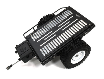 Realistic Leaf Spring 1/10 Size Flatbed Trailer 302x200x115mm for Scale Crawler