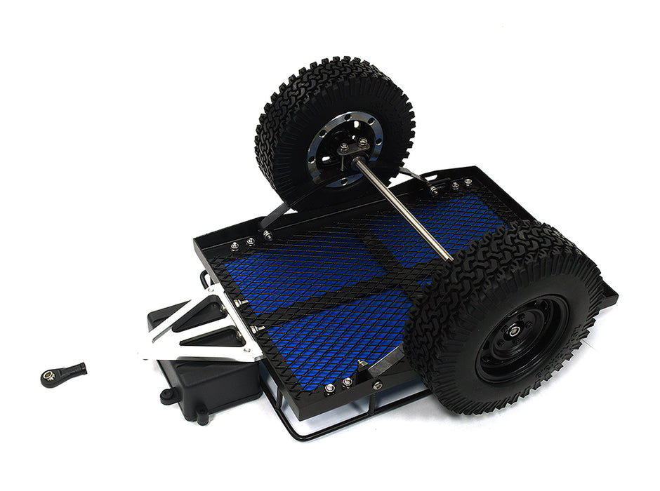 Realistic Leaf Spring 1/10 Size Flatbed Trailer 302x200x115mm for Scale Crawler