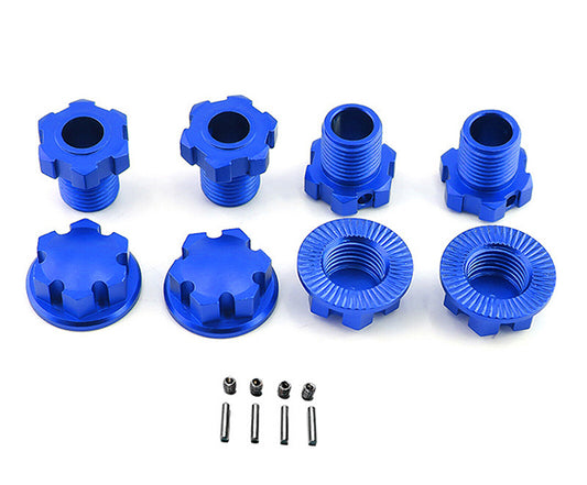 Alloy Machined 17mm Hex Hubs (4) for Traxxas Sledge & E-Revo 2.0 (2018+)