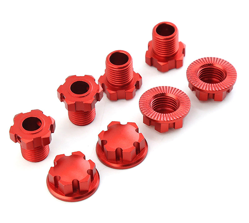 Alloy Machined 17mm Hex Hubs (4) for Traxxas Sledge & E-Revo 2.0 (2018+)