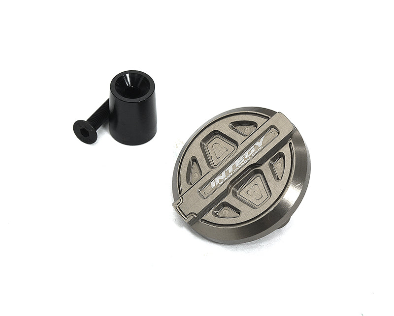 Billet Machined Fuel Filler Cover for Axial SCX6 Crawler