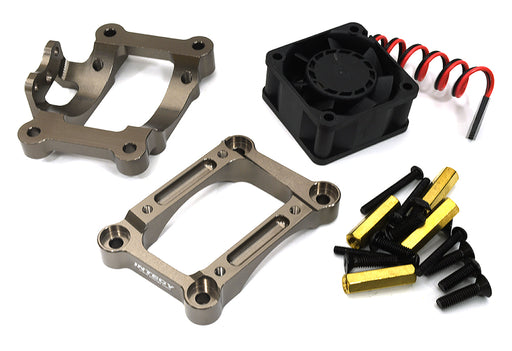 Billet Machined Motor Mount w/ 40x40mm 17k rpm Fan for Traxxas 1/8 Sledge 4WD