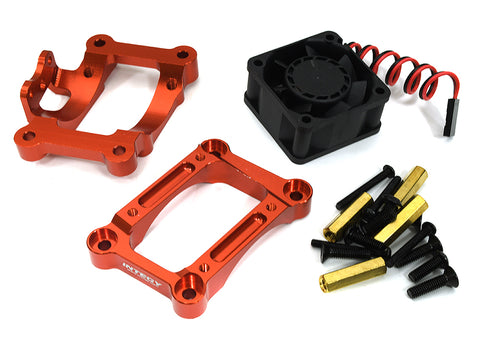 Billet Machined Motor Mount w/ 40x40mm 17k rpm Fan for Traxxas 1/8 Sledge 4WD